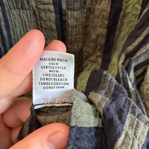 Habitat Plaid 99% Cotton Button-Down Retro Grandpacore Print (L) Boxy Lagenlook - Picture 14 of 17